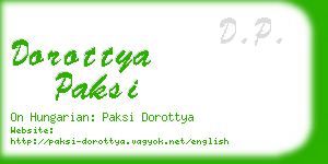 dorottya paksi business card